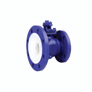 DIN estándar ANSI estándar de acero inoxidable cuerpo de flúor PTFE asiento 2 pc tipo de brida válvula de bola flotante - Product Image 4