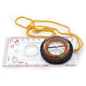 Brújula con Base Acrílica, Regla de Escala para Topografía, Brújula para Mapas de Senderismo - Product Image 1