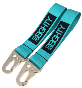 Wholesale Custom Mobile Phone Straps Key Chain Solid Color Printed Keychain Woven Lanyard