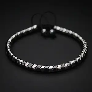 Bracciale Intrecciato Fatto a Mano con Perline in Ematite Pelle di Serpente da Uomo e Donna Gioiello dell'<span class=keywords><strong>Amicizia</strong></span> - Product Image 6