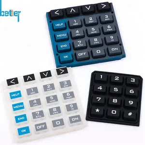 Custom conductive pills silicone rubber push button keypad