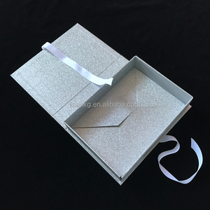 Cajas de purpurina con pajarita, accesorio plegable de color dorado, plateado y brillante, personalizado, China - Product Image 6
