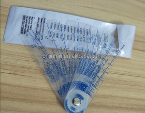 מד עובי מדויק מפלסטיק ABS, סט 13 יחידות (0.05-1.0 מ\\\"מ) כחול ושקוף, אורך 70 מ\\\"מ - Product Image 5