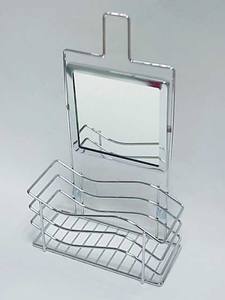 Support de sèche-cheveux mural en fil chromé - Product Image 6