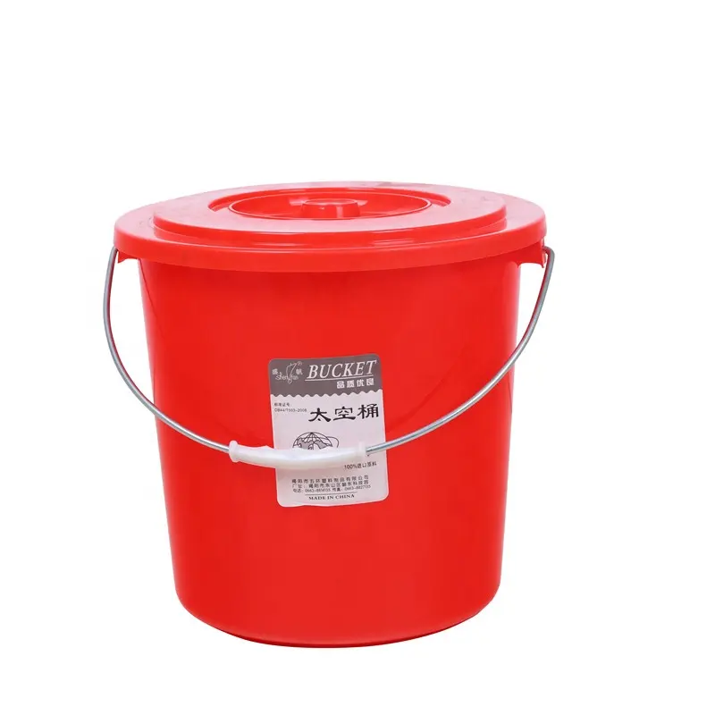 Household cleaning tools and accessories Wholesale Plastic PP Round Buckets With metal Handle and lid