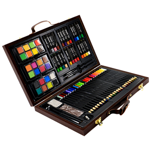 Wholesale New Arrive Creativity Water Color Spiral Paint <strong>Sketching</strong> Pencil Art <strong>Set</strong> With Wooden case - Product Image 3