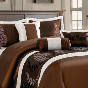 <span class=keywords><strong>Yobai</strong></span> ชุดเครื่องนอนผ้าทอโพลีเอสเตอร์100% ผ้าแจ็คการ์ด7ชิ้นสไตล์เรียบ - Product Image 1