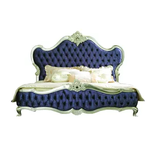 elegant king size bedroom sets, luxury antique purple velvet bed