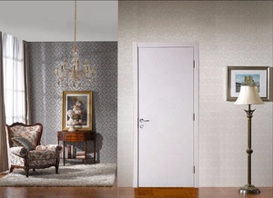 Semi sólido de madera HDF moldeada económico laca <span class=keywords><strong>blanca</strong></span> mate de la <span class=keywords><strong>puerta</strong></span> interior - Product Image 3