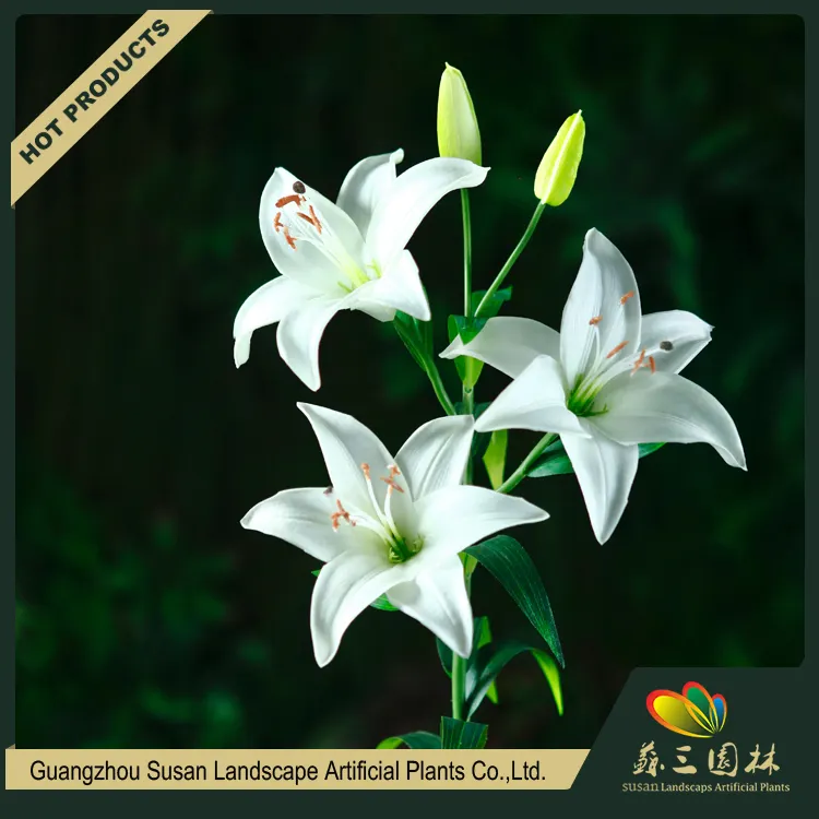 Factory direct sale artificial lily orchid flower real touch tiger lily flower for decoration