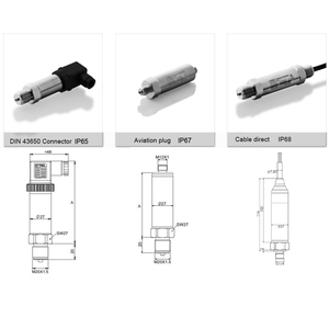 低価格 4-20mA <span class=keywords><strong>5kPa</strong></span> 40kPa 200bar 300bar 水圧計センサー ガスまたは液体用 - Product Image 3