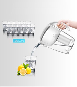 Olla de agua alcalina de 10 tazas de larga duración sin BPA, <span class=keywords><strong>jarra</strong></span> de filtro de agua que elimina los metales de cloro y los sedimentos, botella de agua alcalina - Product Image 5