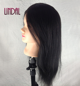 Cabeza de <span class=keywords><strong>Maniquí</strong></span> LINDAL para Entrenamiento de <span class=keywords><strong>Peluquería</strong></span>, 100% Cabello Humano, para Estilistas - Product Image 2