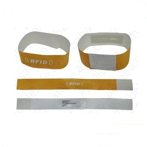 13.56mhz अभिगम नियंत्रण कार्ड आरएफआईडी डिस्पोजेबल wristband मुद्रण योग्य एक समय का उपयोग ड्यूपॉन्ट कागज कंगन - Product Image 1