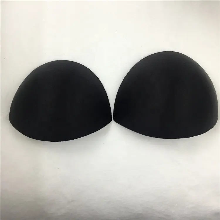 Ladies breast bra inserts reusable push up seamless semi circular sports sponge pad cup