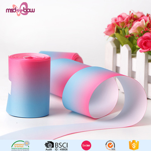 Personalizado 75mm arco iris <span class=keywords><strong>doble</strong></span> <span class=keywords><strong>cara</strong></span> grossgrain <span class=keywords><strong>cinta</strong></span> de transferencia térmica - Product Image 2