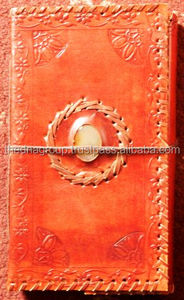 Wholesale Genuine Embossed Stone Strap Closure Hardcover <b>Leather</b> Notebook-Gift <b>Diary</b> - Product Image 2