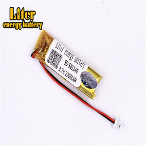 Plug 1.0-2 P 3.7 V 501240 220 mah small Rechargeable lipo battery with CE, UL, for bluetooth headset - Product Image 1