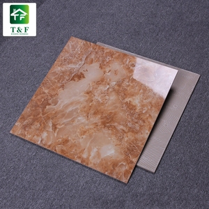 60X60 9.3Mm Độ Dày Bóng Màu Cam Tráng Men Đá Cẩm Thạch Nhà Bếp Gạch Ốp Tường Giá Ở Rupee Pakistan - Product Image 5