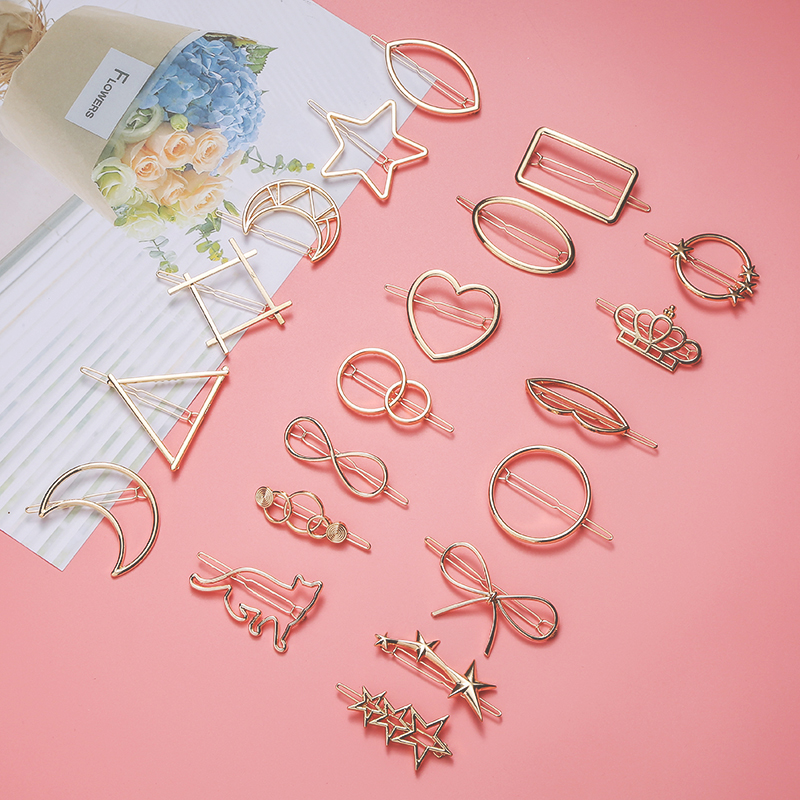 Заводские женские очаровательные повседневные украшения для волос, аксессуары, заколки для волос с золотым и серебряным покрытием, заколка для волос для девочек