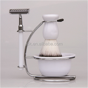 Blanc Résine Poignée <span class=keywords><strong>Blaireau</strong></span> cheveux <span class=keywords><strong>Rasage</strong></span> Brosses <span class=keywords><strong>Set</strong></span> Avec Support Et <span class=keywords><strong>Rasage</strong></span> Bol - Product Image 5