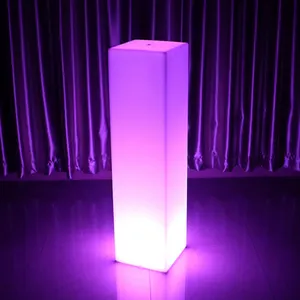 Columna de Mambo decorativa para decoración de fiestas, Columna de Luz cuadrada con brillo LED a prueba de agua