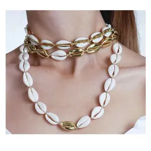 LS-D1042 Wholesale cowrie shell necklace handmade jewelry , cowrie shell bracelet macrame