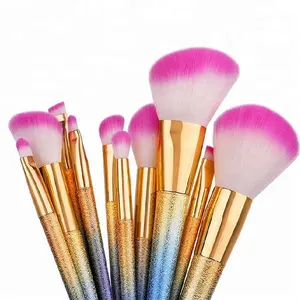 Makeup Brush Set Private Label Your Own Brand Glitter Rainbow 24pcs Makeup Brush Set Professional