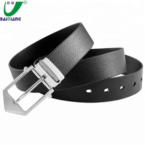 Ceinture noire en cuir véritable pour hommes, boucle ardillon en métal, italien, styliste italien, vente en gros, offre spéciale