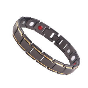 Two Tone Mens <strong>Copper</strong> Alloy <strong>Health</strong> <strong>Bracelet</strong> for Men - Product Image 4