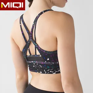 Hot Sexy Sports Bra Wholesale Custom Logo Printed Yoga Bra For Women