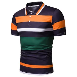 Nuovo modello uomo personalizzato polo design combinazione di colori polo t shirt prezzo economico di fabbrica