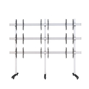 Height <strong>Adjustable</strong> Aluminum 3x3 Video Wall Mount <strong>TV</strong> <strong>Stand</strong> With Micro-adjust Arms - Product Image 2