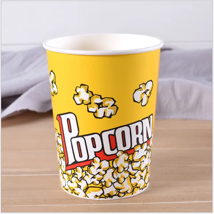 Spot 32 oz disposable paper bucket cinema popcorn cup 46A85A popcorn bucket