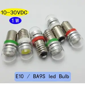 T10 1W E10 BA9S LED BULB Mini Miniature Small Bulb LED Instrument lights Bulb led pilot lamp 12V 24V E10 LED BULB LAMP