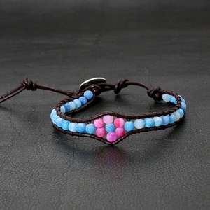 Nuevas Pulseras de Cuero para Mujer, Pulseras de Flores DIY, Pulseras de Cuentas Tejidas Vintage, Pulsera de <span class=keywords><strong>la</strong></span> <span class=keywords><strong>Amistad</strong></span> - Product Image 5