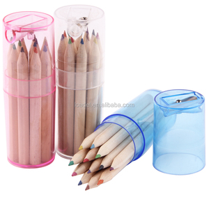 Crayons de couleur en bois avec <span class=keywords><strong>taille</strong></span>-<span class=keywords><strong>crayon</strong></span> intégré, 12 couleurs, 3,5 pouces, mini crayons de couleur naturels, ensemble de crayons de <span class=keywords><strong>dessin</strong></span> pour enfants - Product Image 1