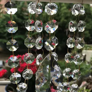 Brilliant Crystal Clear Garland Hanging Bead Curtain Wedding Club Party Decoration