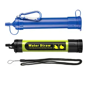 Survival Straw Water Filters Outdoor Camping Hiking Personal Water Filter Straw Portable Water Purifier Set