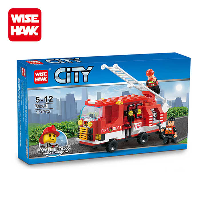 Wisehawk Fire Engine Toy - Educational Building Blocks