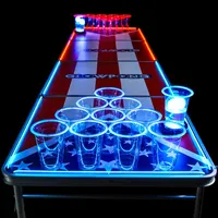 Tabela de pong para cerveja, venda quente, mesa de pong para cerveja, final, iluminada, dobrável, fria, mesa de ping-pong