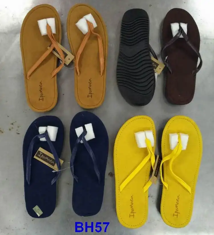 Erkekler PU kayış plaj terlikleri TPR taban moda flip flop