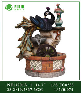 pavo <span class=keywords><strong>real</strong></span> de la resina interior fuente de agua - Product Image 1