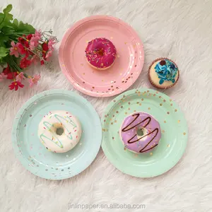 Yiwu Factory Fancy Cake Plates Party Goods Paper Plate