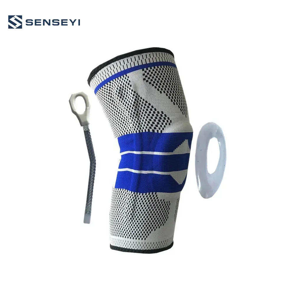 Anti Collision 3D Patella Knitting Sillicon Knee Compression Sleeve