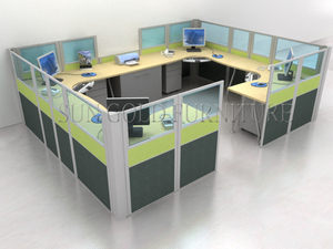 Nuevo moderno de estilo de oficina de vidrio paredes de cubículo (SZ-WS665) - Product Image 4