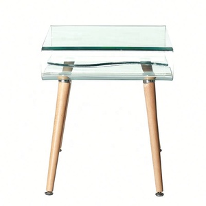 Furniture Design Bent <strong>Glass</strong> Side <strong>Table</strong> Clear <strong>Curved</strong> Bent <strong>Glass</strong> <strong>Table</strong> Small <strong>Table</strong> Factory Sell Directly Price - Product Image 3