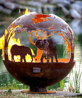 Globe terrestre sphérique en métal pour jardin, foyer extérieur, à vendre