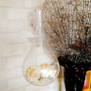 Globe <span class=keywords><strong>en</strong></span> <span class=keywords><strong>verre</strong></span> suspendu transparent <span class=keywords><strong>en</strong></span> forme de larme, terrarium, vase <span class=keywords><strong>à</strong></span> fleurs avec fond plat <span class=keywords><strong>pour</strong></span> plantes succulentes et plantes aériennes - Product Image 4