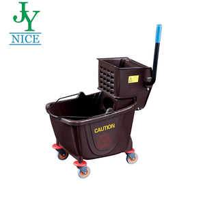Seau à serpillière en plastique 360 avec essoreur en fer sur roulettes, serpillière et seau à eau bon marché pour le nettoyage des sols - Product Image 3